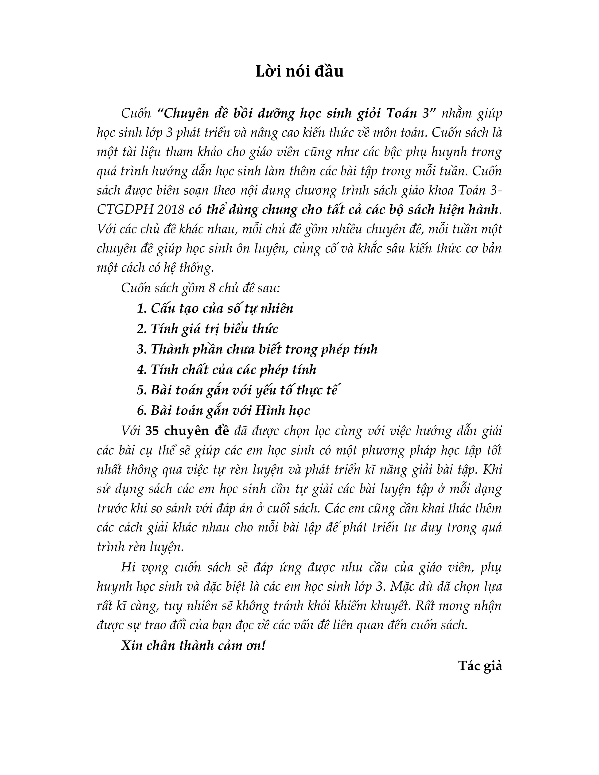 chuyên đề bồi dưỡng học sinh giỏi toán 3 - Ảnh 2