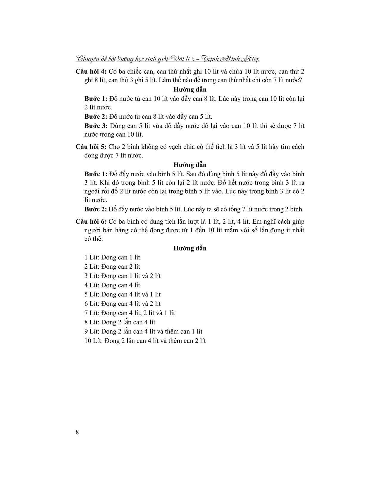 chuyên đề bồi dưỡng học sinh giỏi vật lí 6 - Ảnh 10