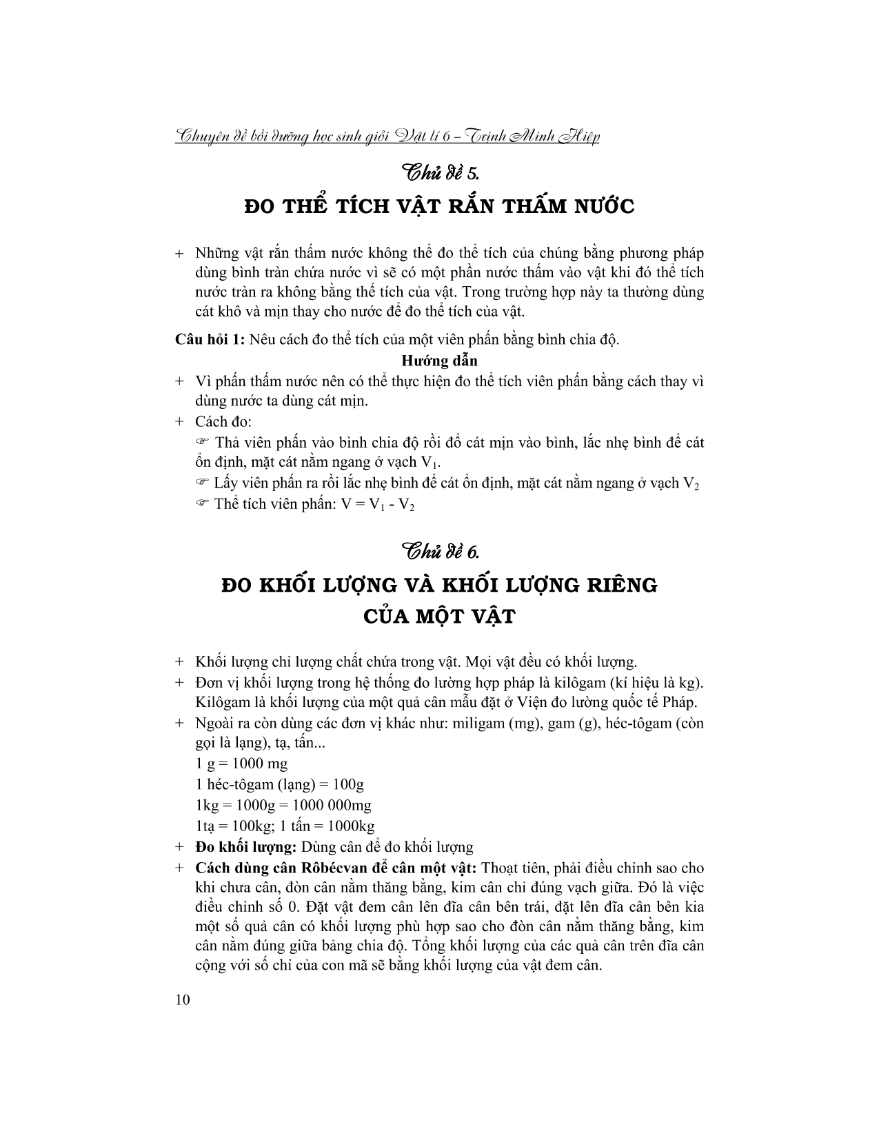 chuyên đề bồi dưỡng học sinh giỏi vật lí 6 - Ảnh 12