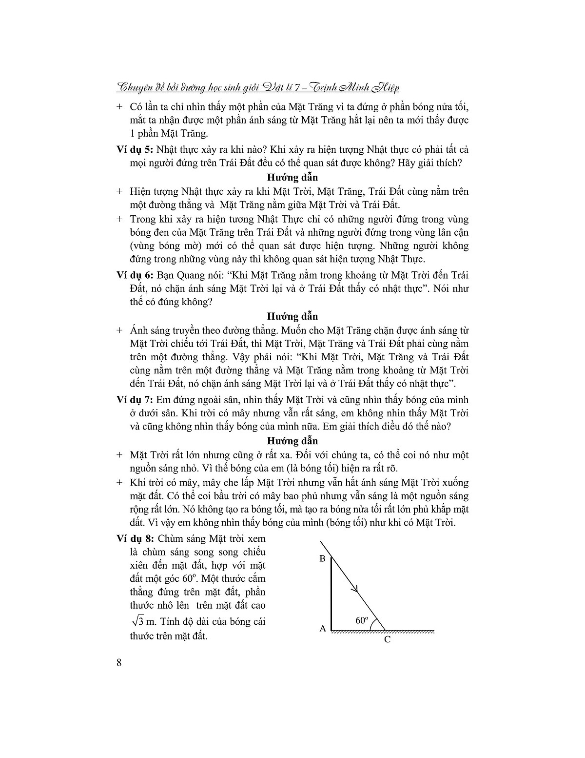 chuyên đề bồi dưỡng học sinh giỏi vật lý 7 - Ảnh 9
