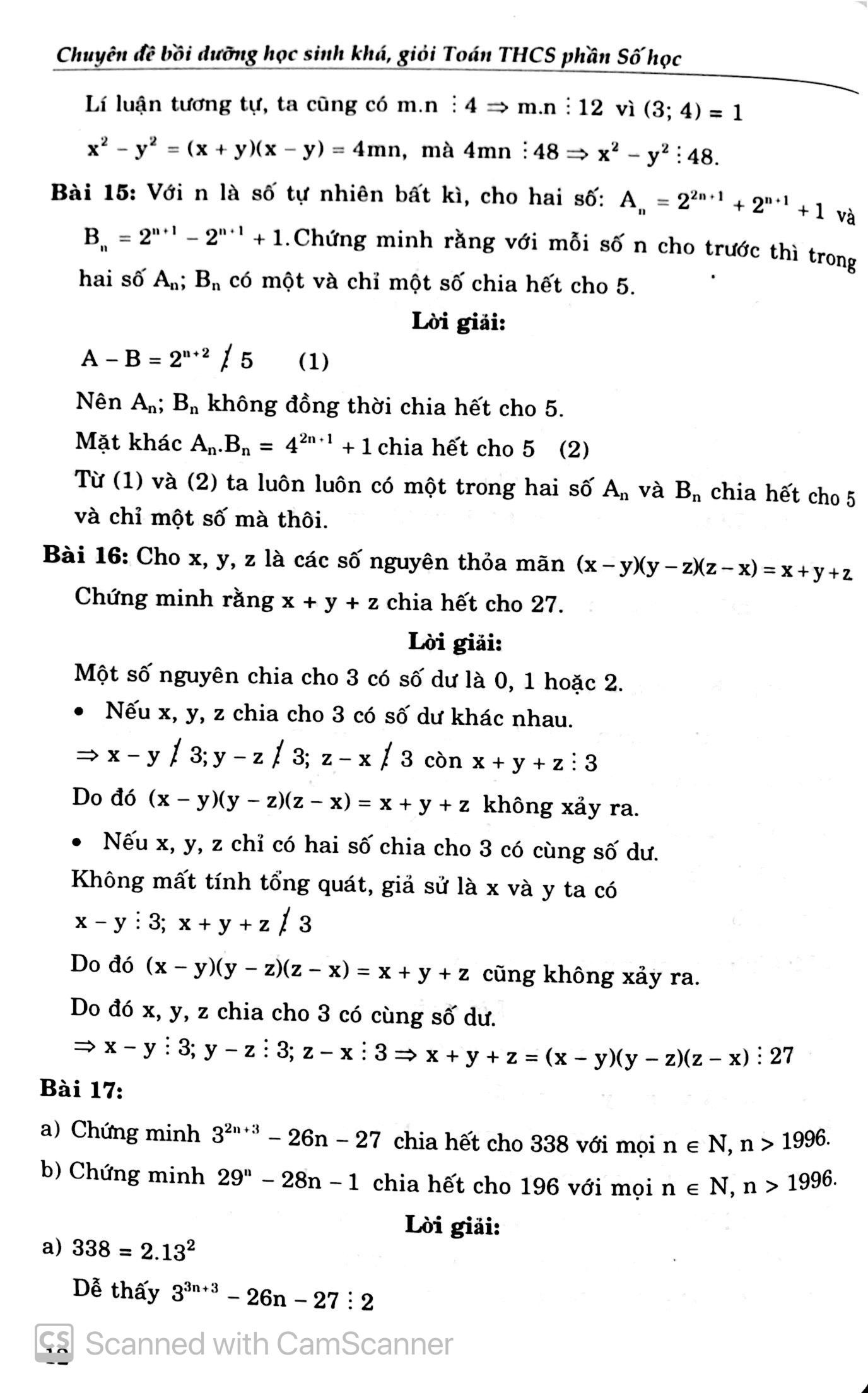 chuyên đề bồi dưỡng học sinh khá, giỏi toán thcs phần số học - Ảnh 14