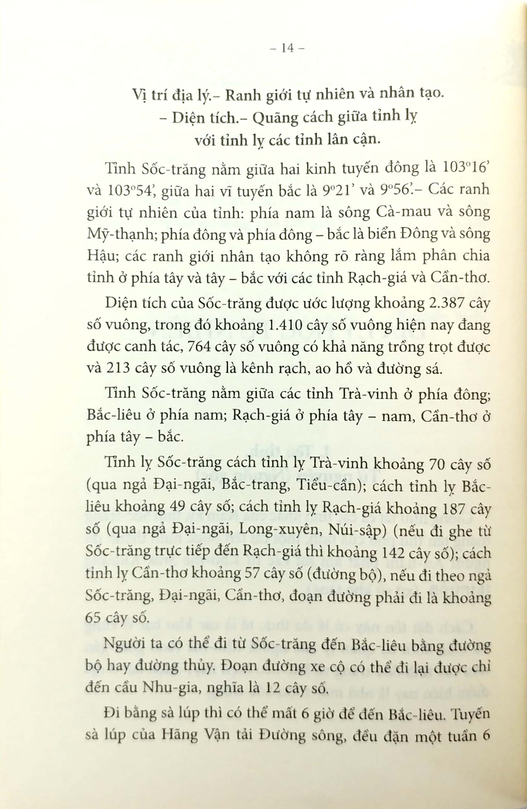 Chuyên Khảo Về Tỉnh Sốc Trăng - Địa Lý Học: Tự Nhiên, Kinh Tế & Lịch Sử Nam Kỳ - Ảnh 6
