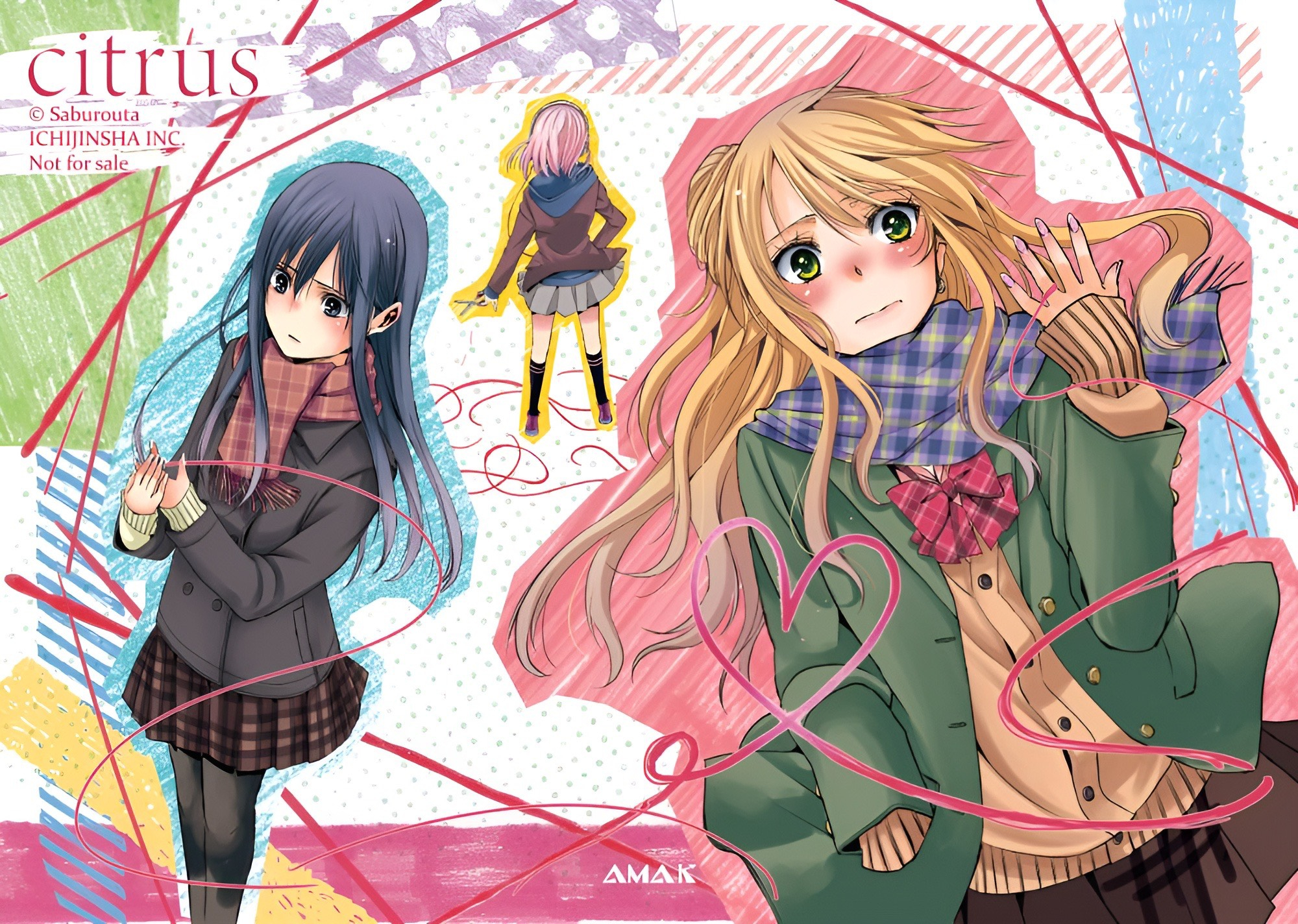 citrus - tập 3 - bản đặc biệt - tặng kèm postcard hai mặt + shikishi + lời thì thầm thanh xuân + poster a3 + set 2 keychain tuổi học trò - Ảnh 4