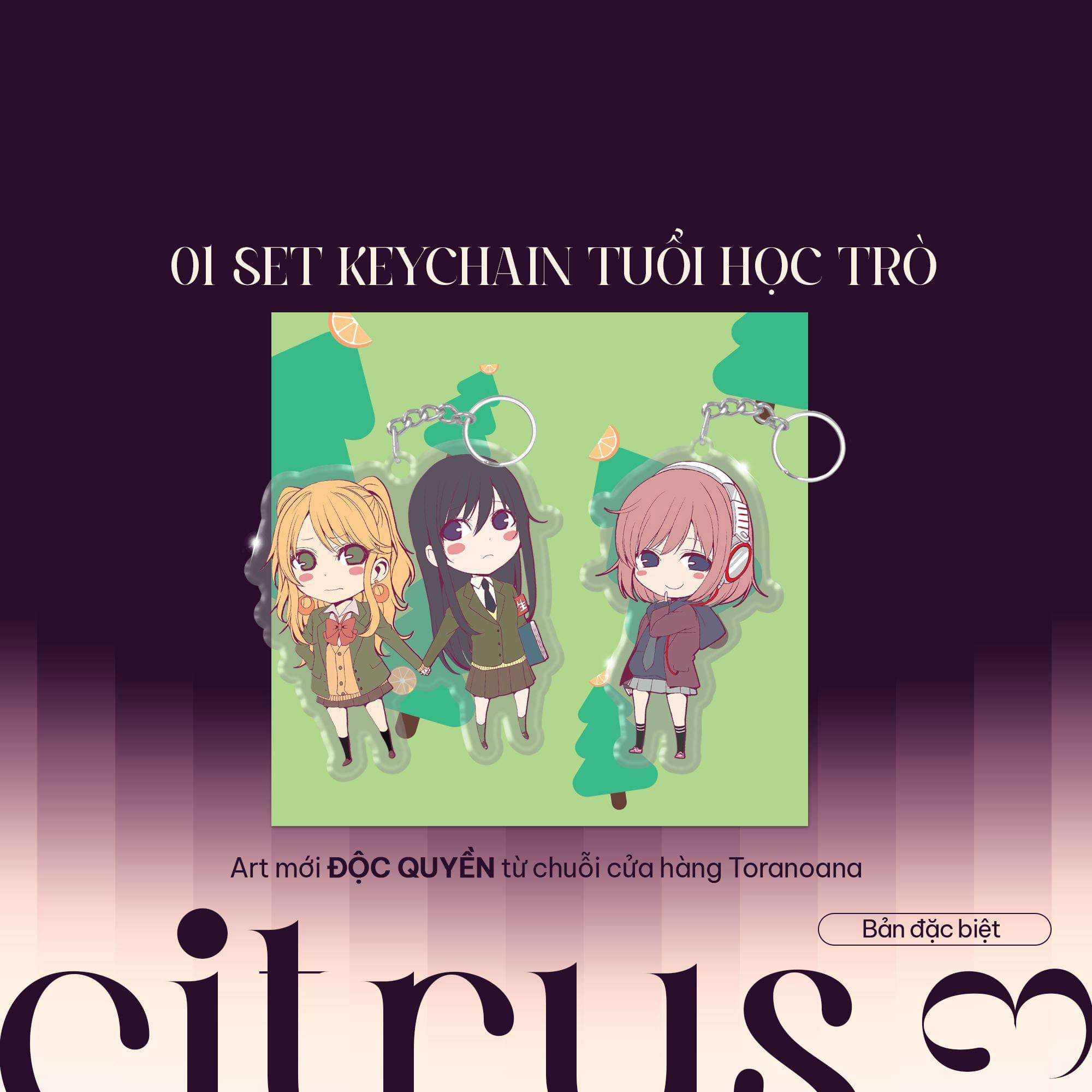 citrus - tập 3 - bản đặc biệt - tặng kèm postcard hai mặt + shikishi + lời thì thầm thanh xuân + poster a3 + set 2 keychain tuổi học trò - Ảnh 5