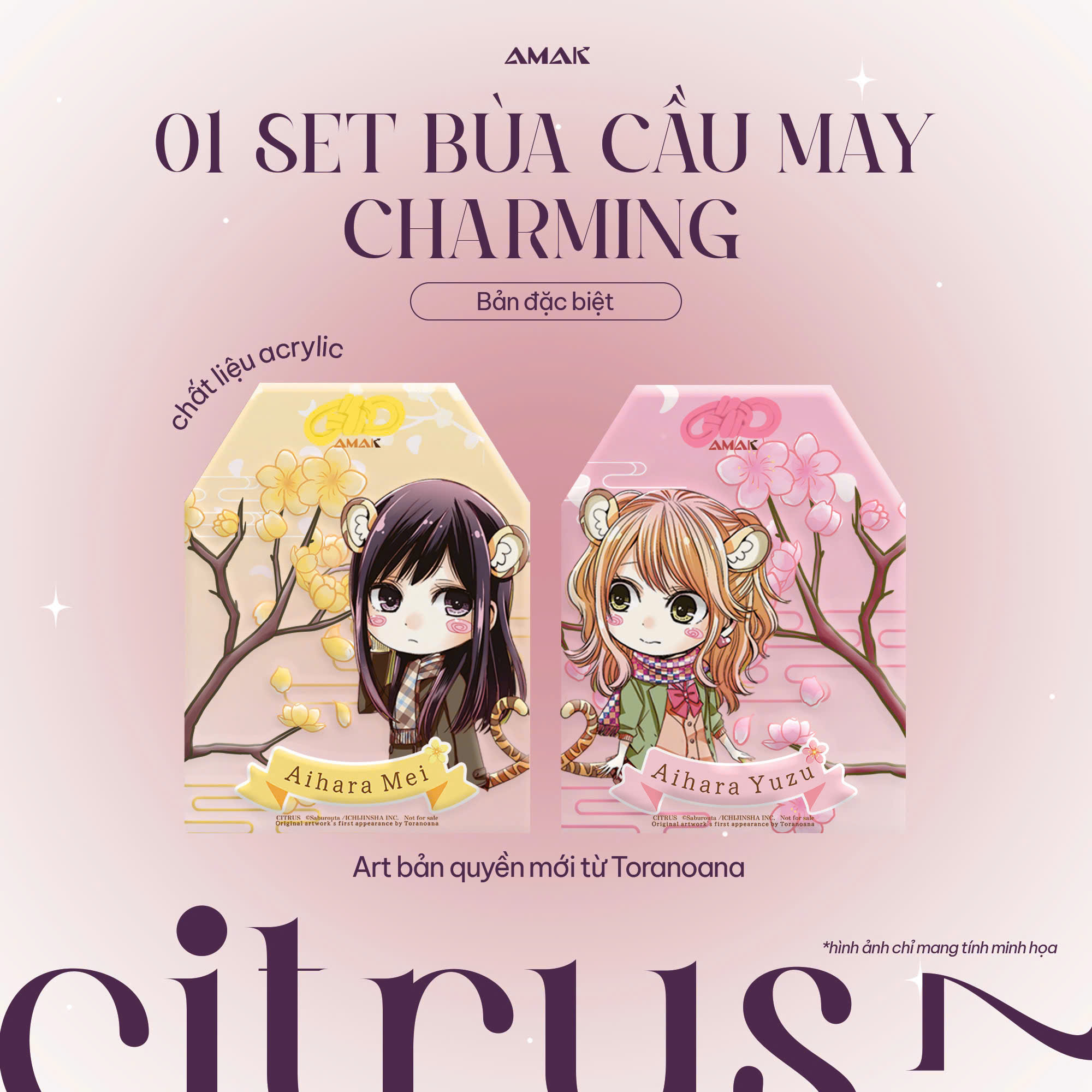 citrus - tập 7 - bản đặc biệt - tặng kèm hologram postcard hai mặt + leaflet 4 trang + poster a3 + set bùa cầu may acrylic charming + bộ lịch năm mới để bàn - Ảnh 6