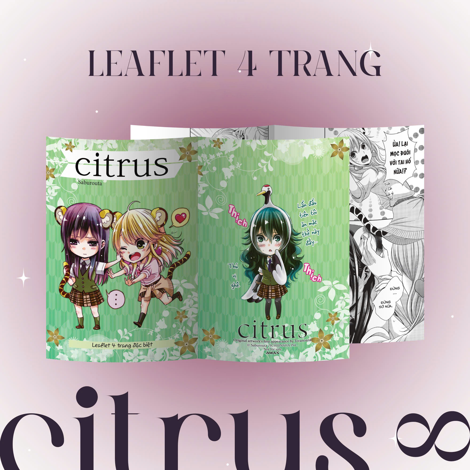 citrus - tập 8 - bản đặc biệt - tặng kèm hologram postcard hai mặt + leaflet 4 trang + lót ly gốm + huy hiệu nhũ nhung - Ảnh 3