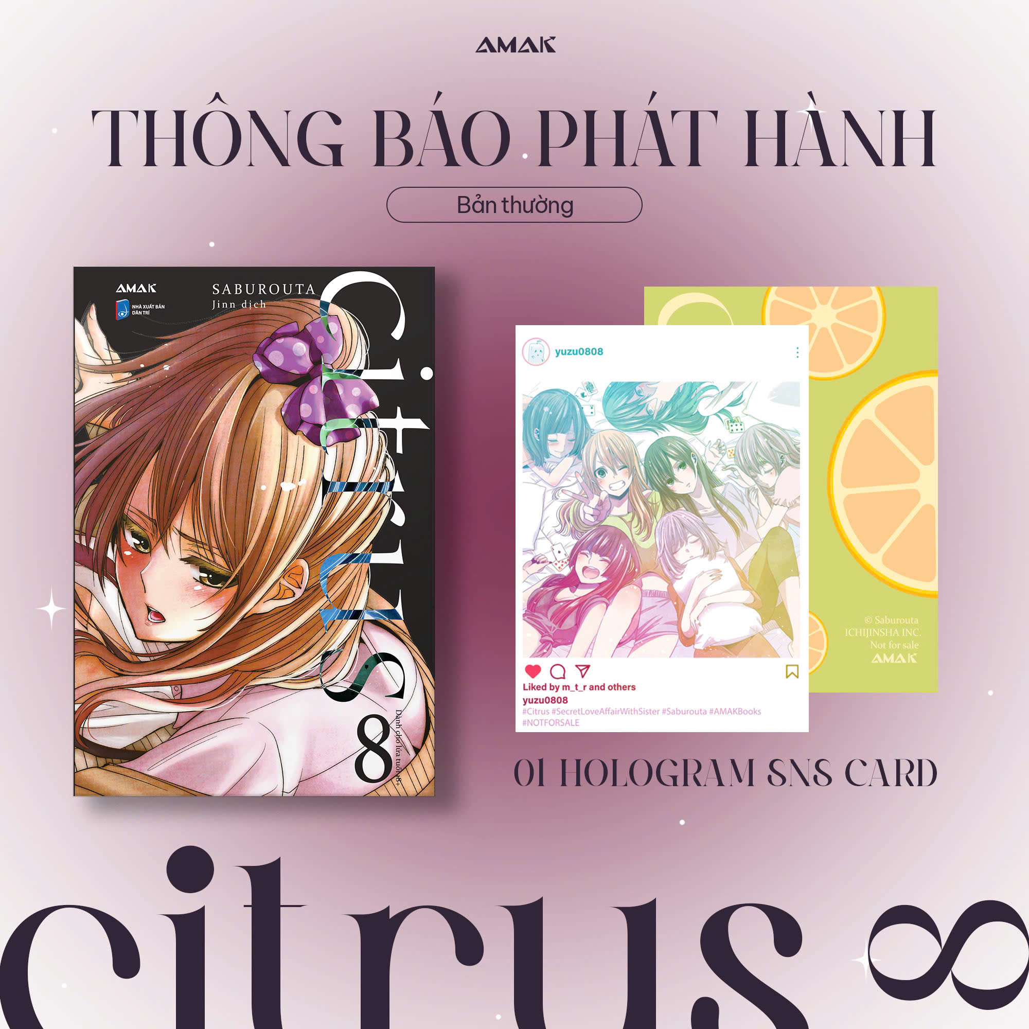 citrus - tập 8 - tặng kèm hologram postcard hai mặt - Ảnh 2