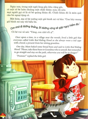 cô bé quàng khăn đỏ - truyện song ngữ anh - việt - Ảnh 3