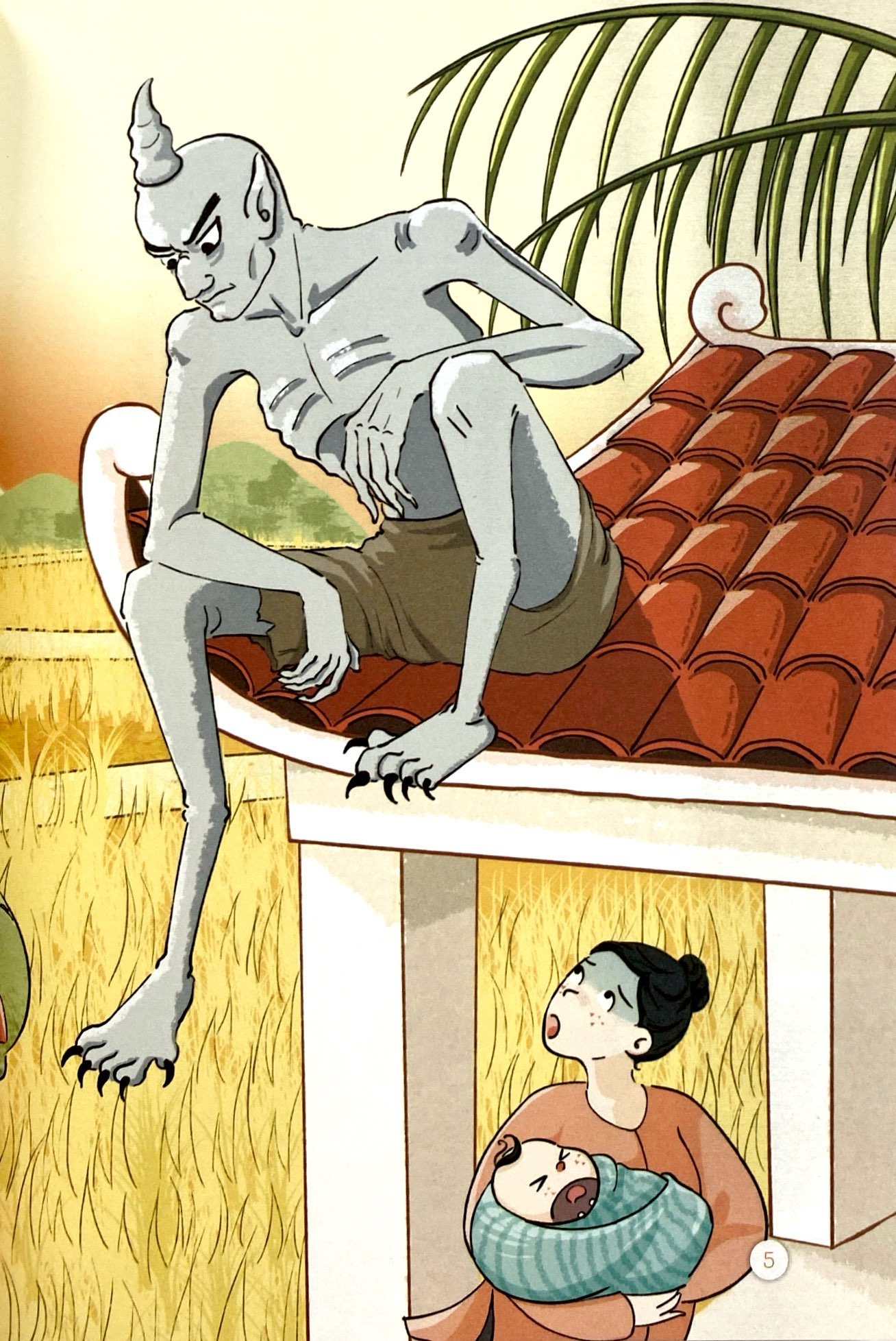 cổ tích bằng thơ giúp bé 4+ học chữ, luyện đọc trôi chảy - sự tích cây nêu - Ảnh 5