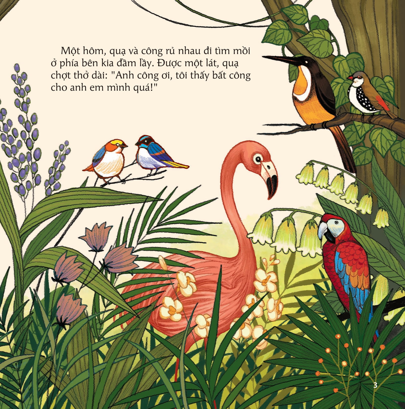 cổ tích việt nam cho bé - quạ và công (tái bản 2022) - Ảnh 3