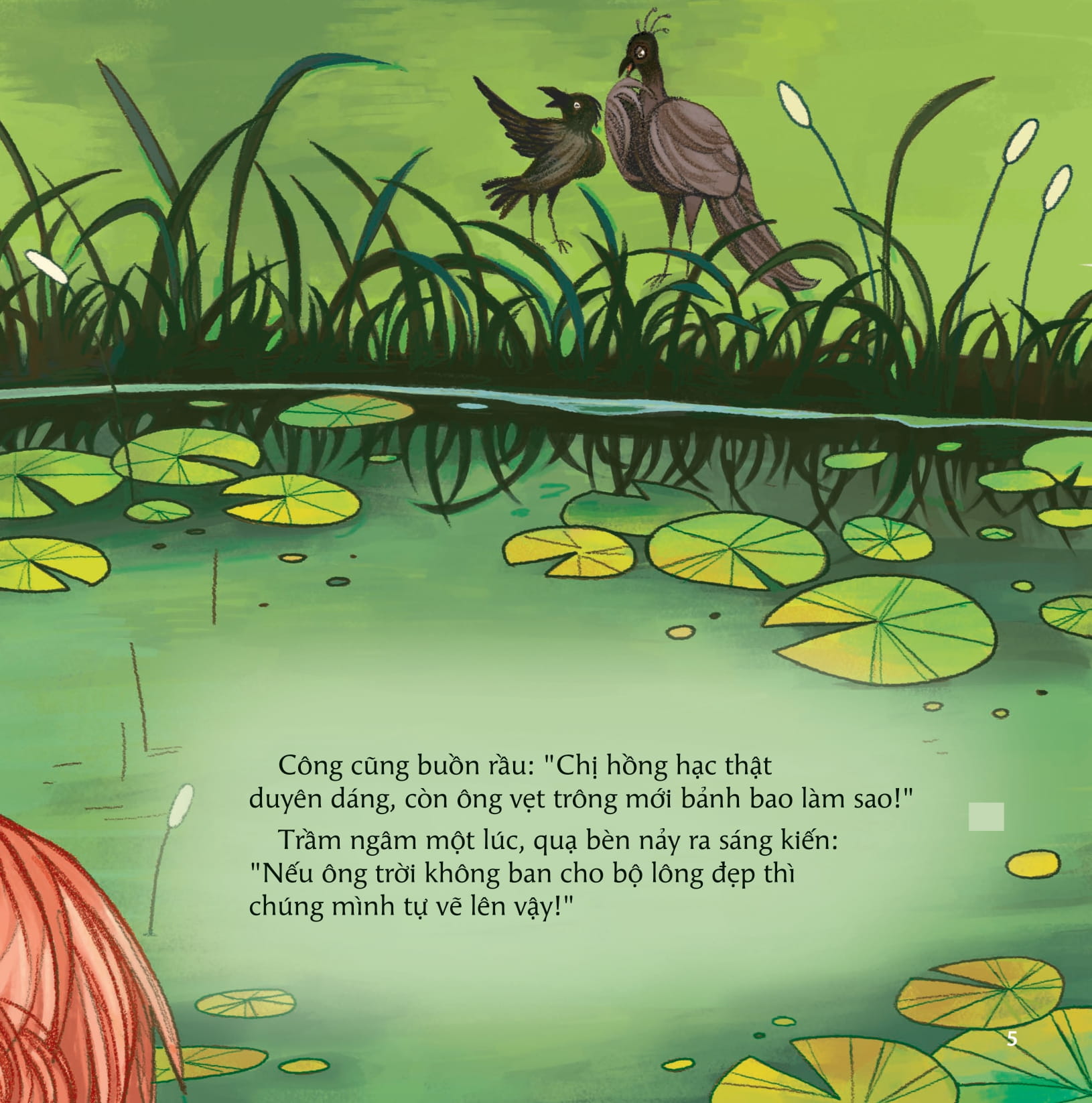cổ tích việt nam cho bé - quạ và công (tái bản 2022) - Ảnh 5