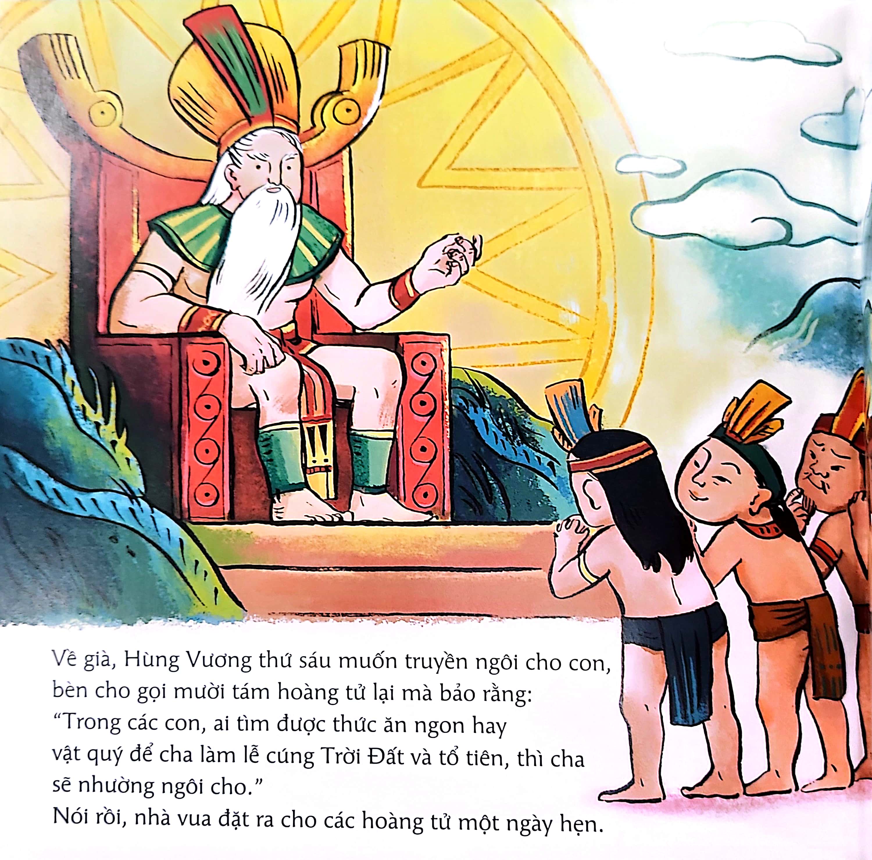 cổ tích việt nam cho bé - sự tích bánh chưng bánh dày (tái bản 2022) - Ảnh 4