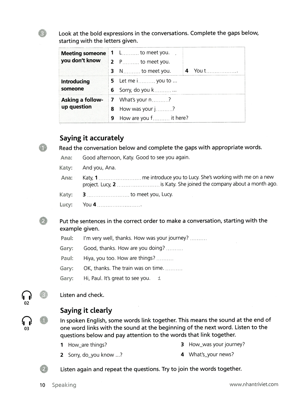 collins english for life - speaking - a2 pre-intermediate (cd) - Ảnh 6