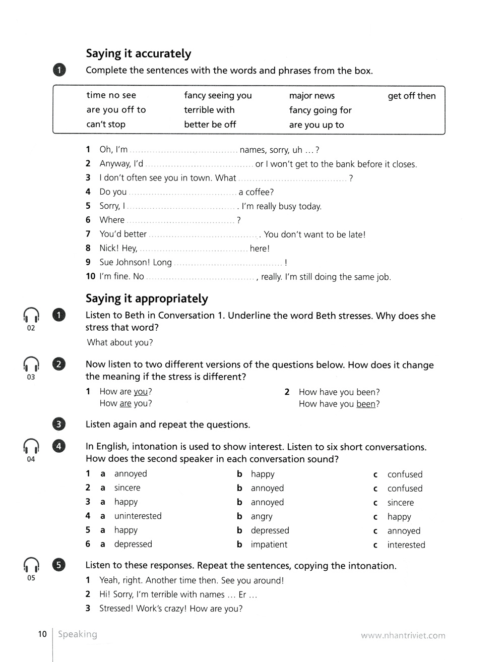 collins english for life_speaking_b2+ upper intermediate (+cd) - Ảnh 4
