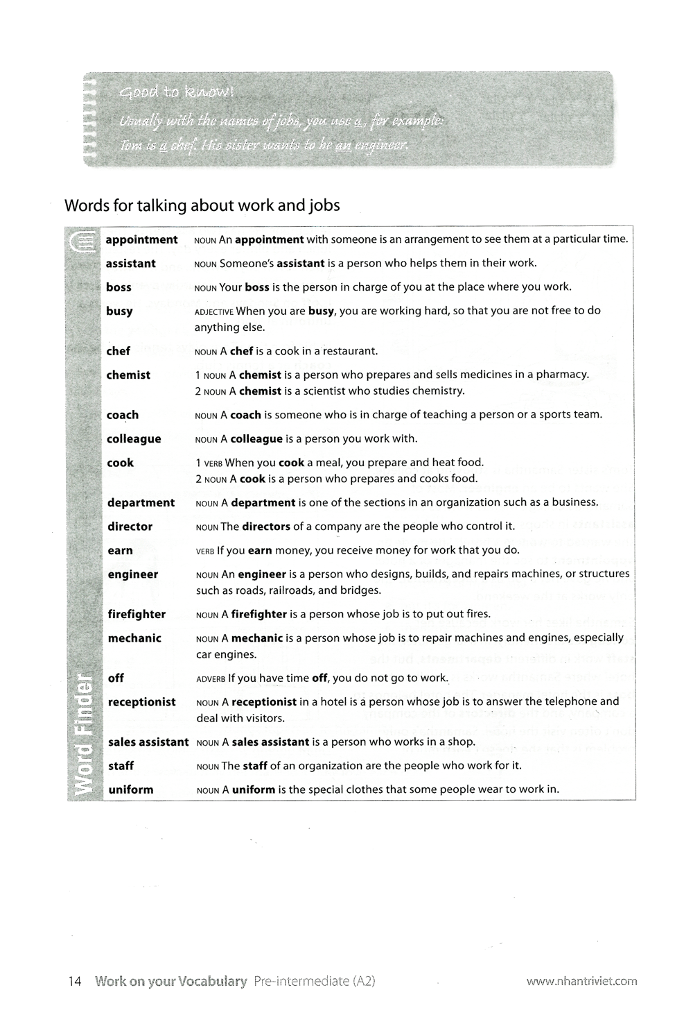 collins work on your vocabulary a2 - pre-intermediate - Ảnh 8