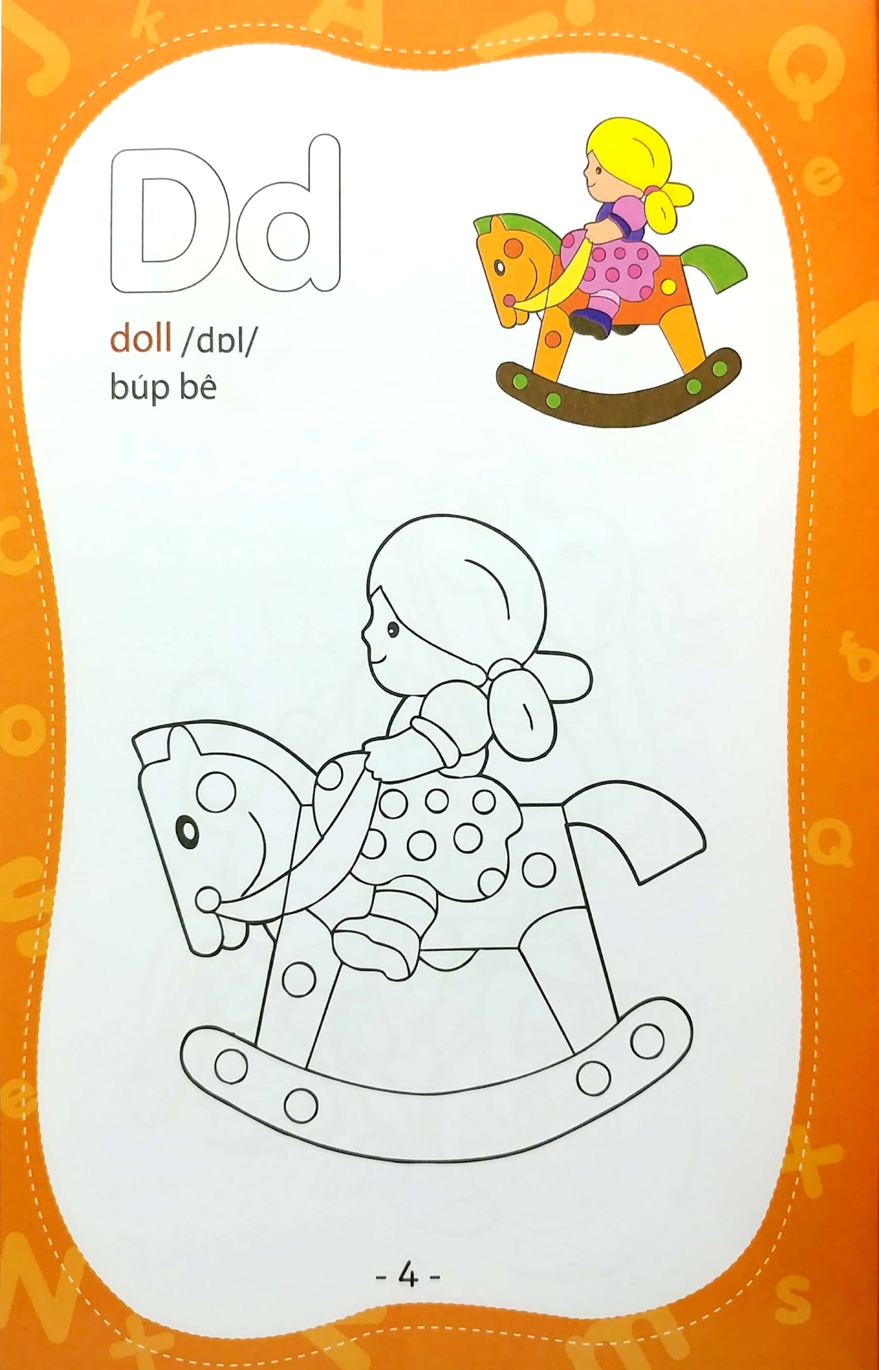 coloring book - tập tô màu - bảng chữ cái (tái bản) - Ảnh 6