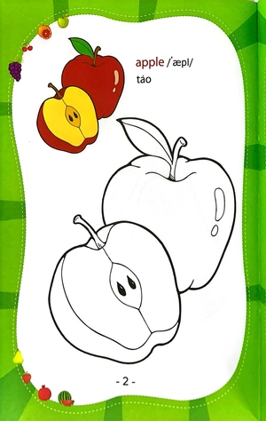 coloring book - tập tô màu - trái cây - Ảnh 6