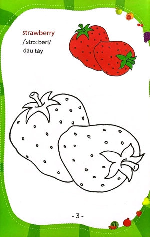 coloring book - tập tô màu - trái cây - Ảnh 7