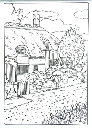 colour art - countryside - creative colouring - Ảnh 4
