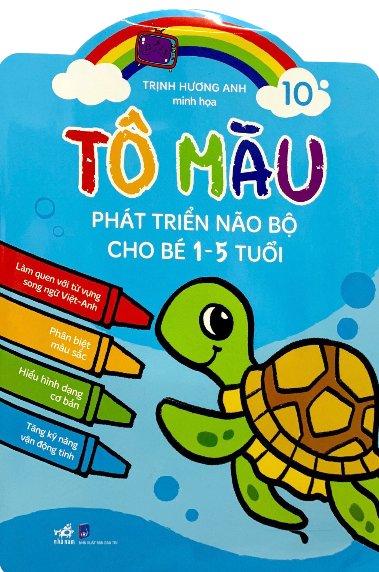 combo bộ tô màu phát triển trí não 10 cuốn + bút sáp màu - Ảnh 11