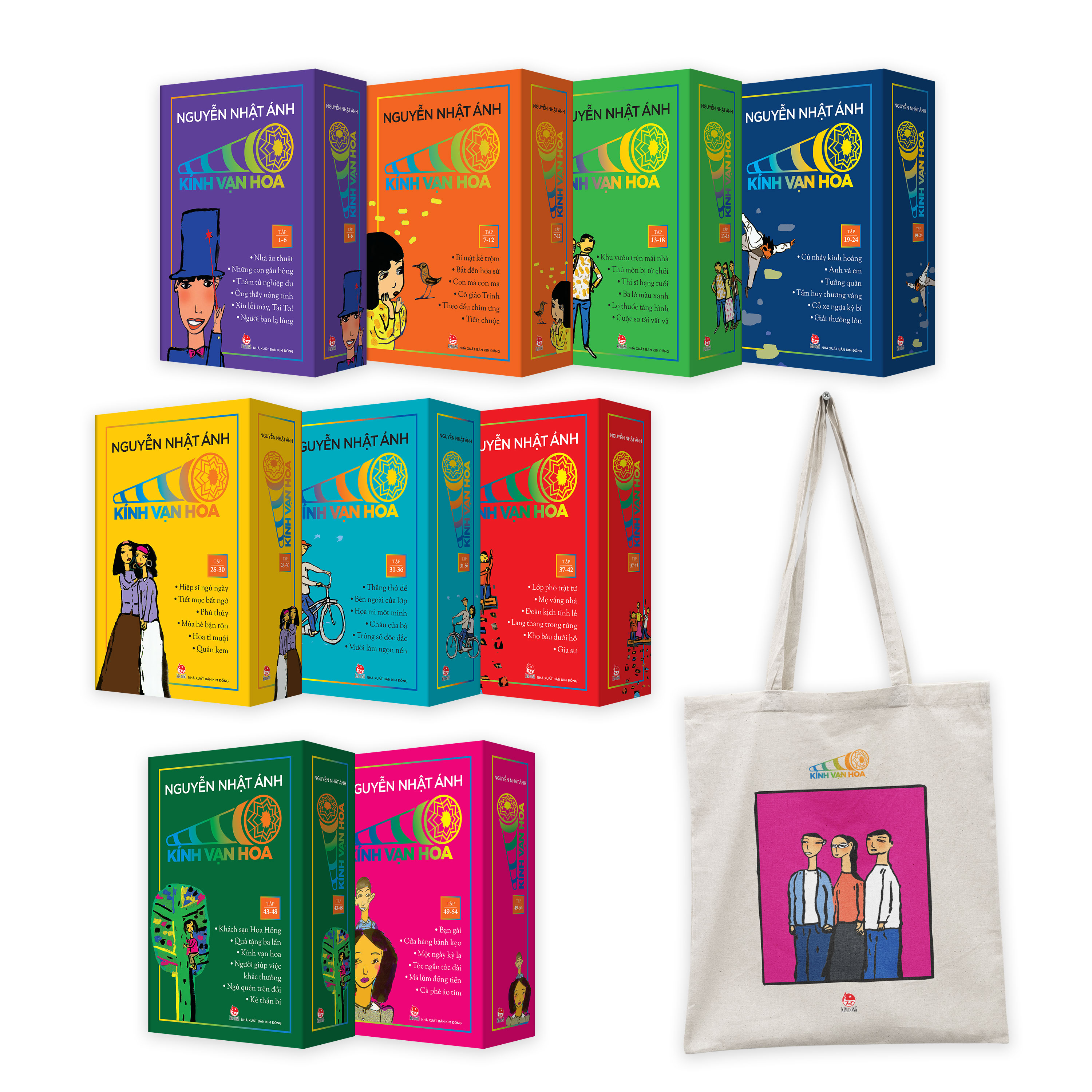 Combo Boxset Kính Vạn Hoa - Bộ Kỉ Niệm 30 Năm: Box 1 - 9 (Bộ 9 Hộp) - Tặng Kèm 9 Sổ Tay Kính Vạn Hoa + 1 Túi Vải Canvas Kính Vạn Hoa - Ảnh 2