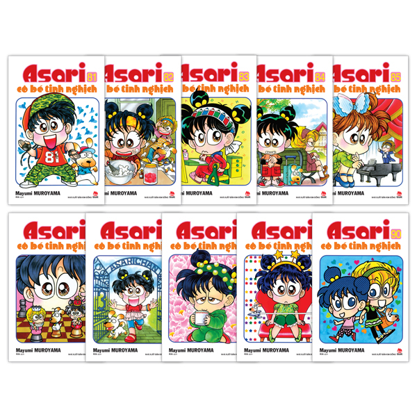 Bìa sách combo manga - asari - cô bé tinh nghịch: tập 81 - 90 (bộ 10 cuốn)