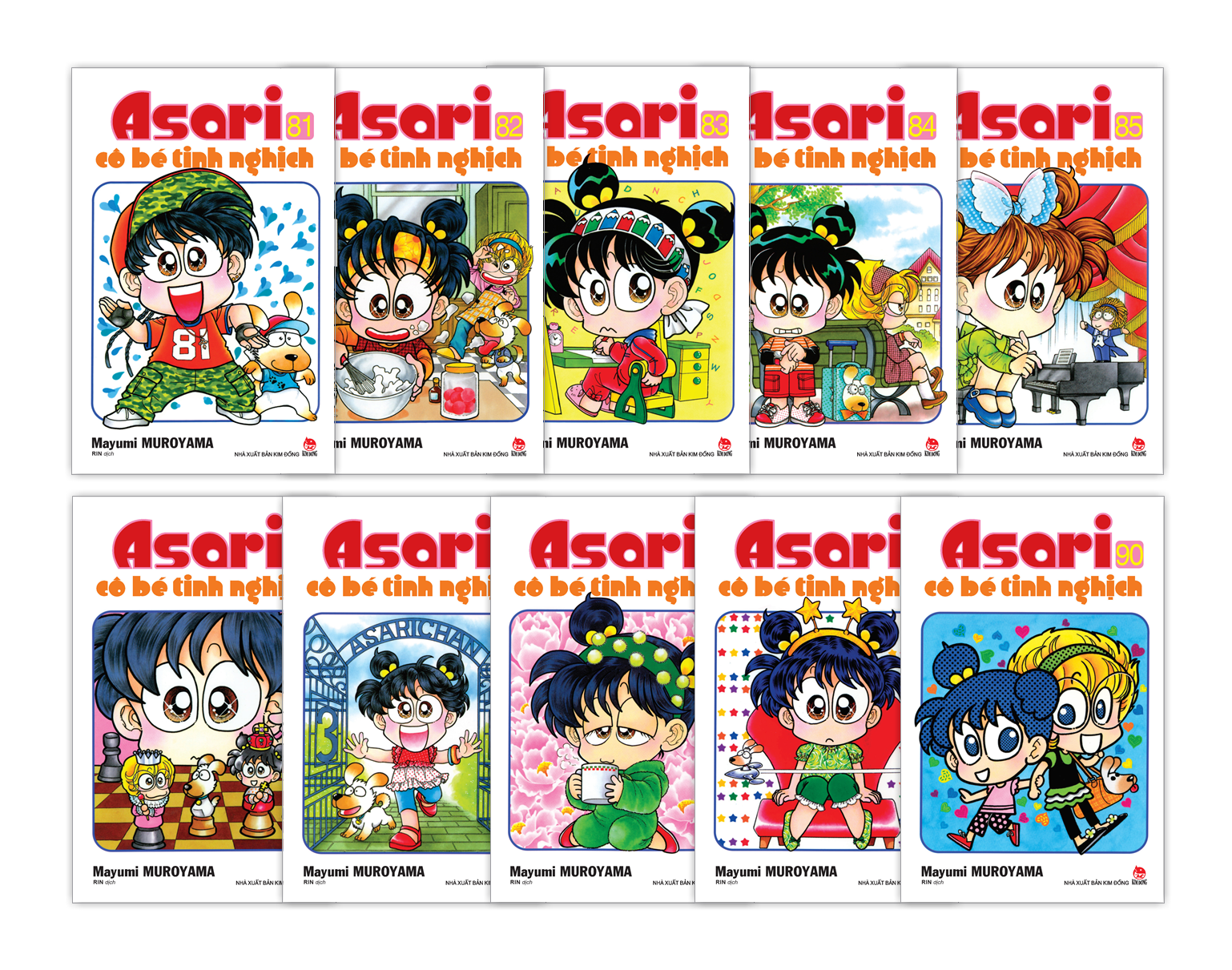 combo manga - asari - cô bé tinh nghịch: tập 81 - 90 (bộ 10 cuốn) - Ảnh 2