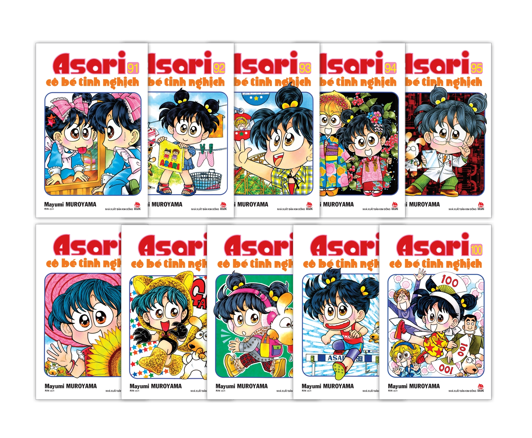 combo manga - asari - cô bé tinh nghịch: tập 91 - 100 (bộ 10 cuốn) - Ảnh 2
