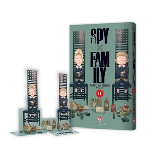 combo manga - spy x family - tập 11 - bản thường + bản đặc biệt - tặng kèm standee pvc + obi + bìa áo pvc + standee acrylic + set bookmark pvc - Ảnh 3