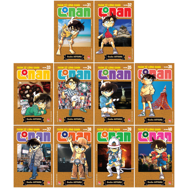 Combo Manga - Thám Tử Lừng Danh Conan - Bản Nâng Cấp: Tập 31 - 40 (Bộ 10 Tập)