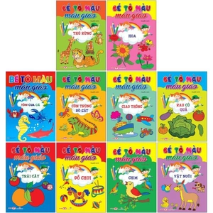 combo sách bé tô màu mẫu giáo (bộ 10 cuốn)
