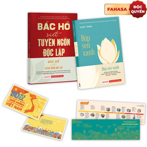 Combo Sách Búp Sen Xanh + Bác Hồ Viết Tuyên Ngôn Độc Lập (Bộ 2 Cuốn) - Tặng Kèm 1 Obi + 2 Postcard - Độc Quyền Fahasa
