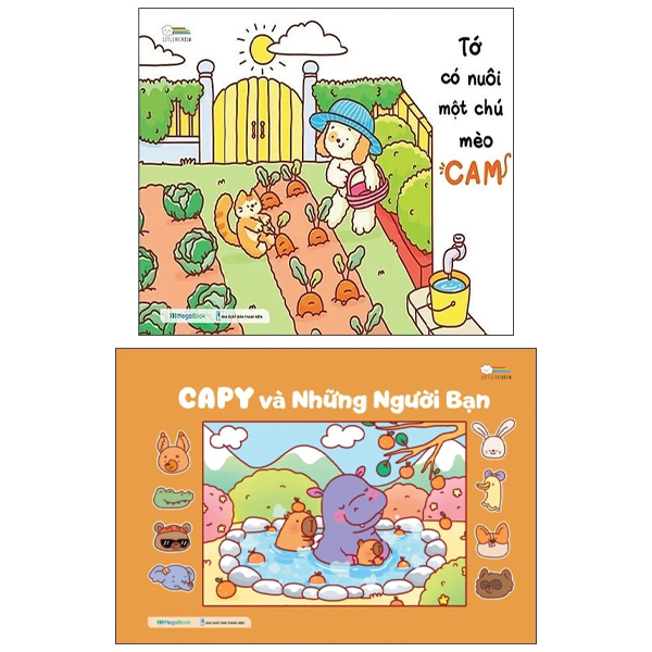 combo sách capy và những người bạn + tớ có nuôi một chú mèo cam (bộ 2 cuốn)