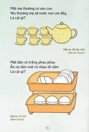 combo sách câu đố dân gian - đồ vật và phương tiện giao thông + động vật và thực vật (dành cho bé từ 3-6 tuổi) (bộ 2 cuốn) - Ảnh 12