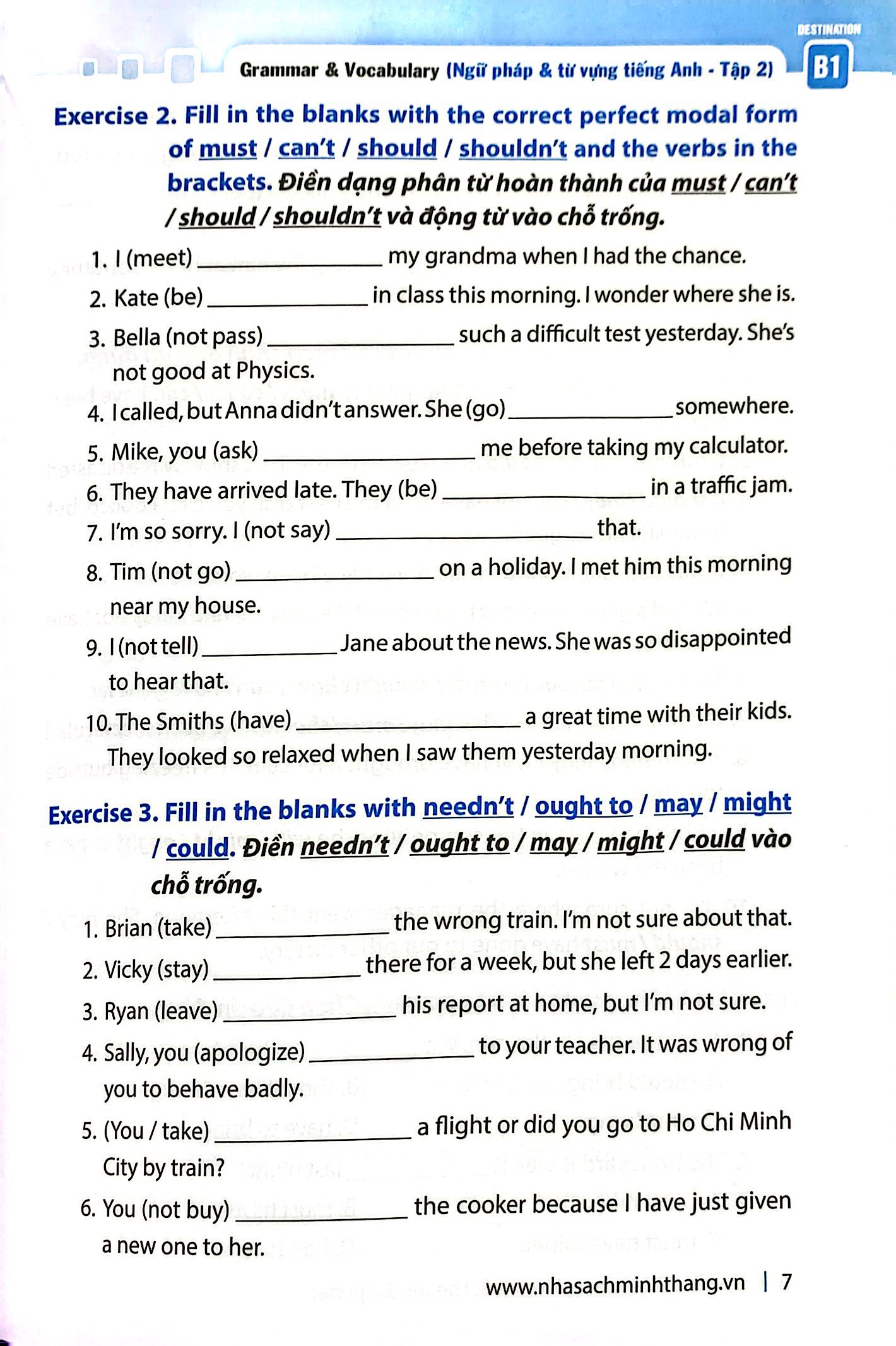 combo sách destination b1 - ngữ pháp và từ vựng tiếng anh (bộ 2 cuốn) - Ảnh 5