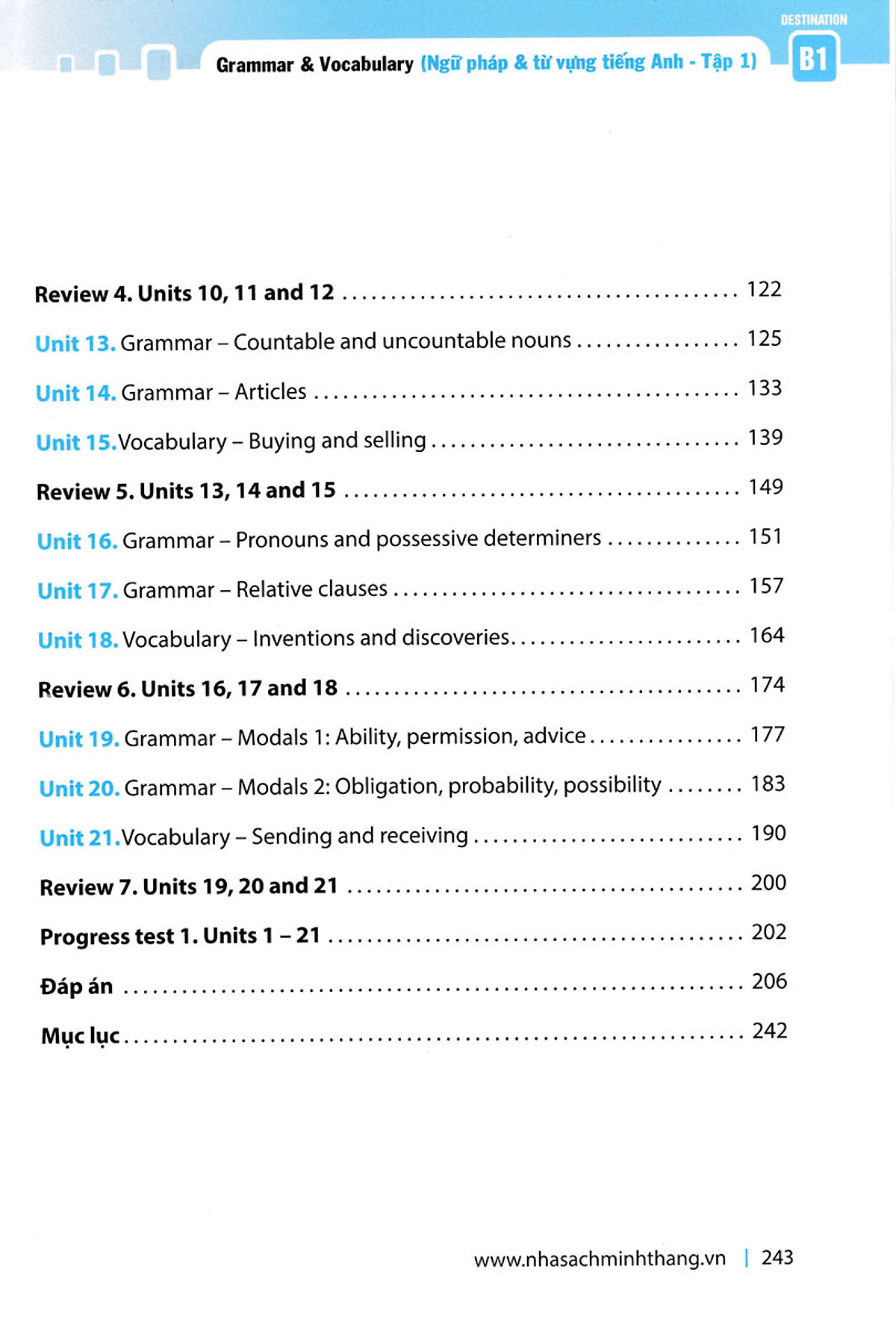 combo sách destination b1 - ngữ pháp và từ vựng tiếng anh (bộ 2 cuốn) - Ảnh 9