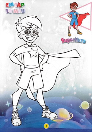 combo sách em tập tô màu - super hero siêu nhân (bộ 4 cuốn) - Ảnh 6