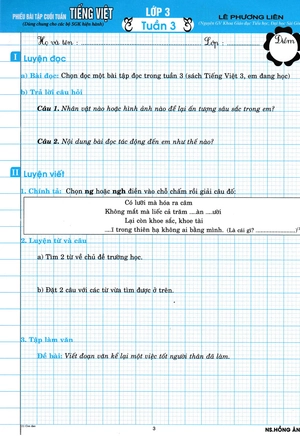 combo sách phiếu bài tập cuối tuần lớp 3 - tiếng anh + toán + tiếng việt (bộ 3 cuốn) - Ảnh 10