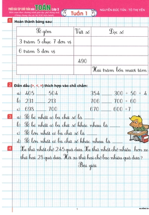 combo sách phiếu bài tập cuối tuần lớp 3 - tiếng anh + toán + tiếng việt (bộ 3 cuốn) - Ảnh 5