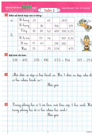 combo sách phiếu bài tập cuối tuần lớp 3 - tiếng anh + toán + tiếng việt (bộ 3 cuốn) - Ảnh 6