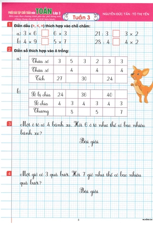 combo sách phiếu bài tập cuối tuần lớp 3 - tiếng anh + toán + tiếng việt (bộ 3 cuốn) - Ảnh 7