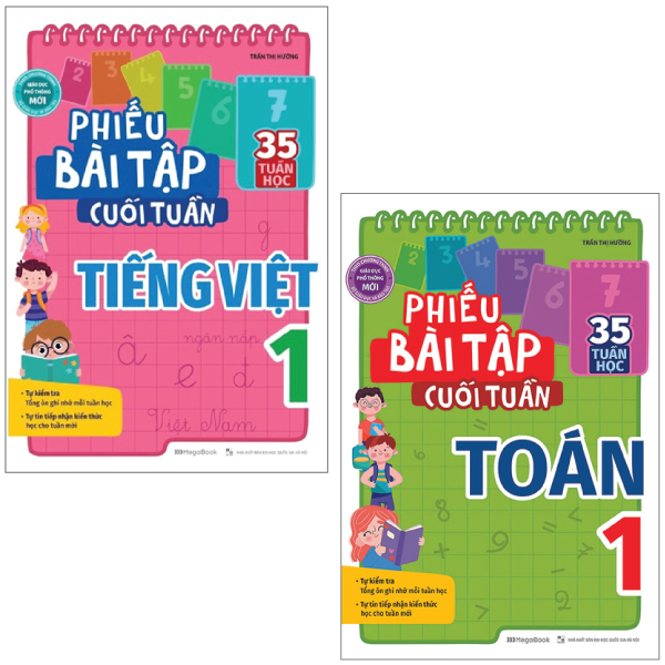 combo sách phiếu bài tập cuối tuần toán và tiếng việt lớp 1 (bộ 2 cuốn) - Ảnh 2