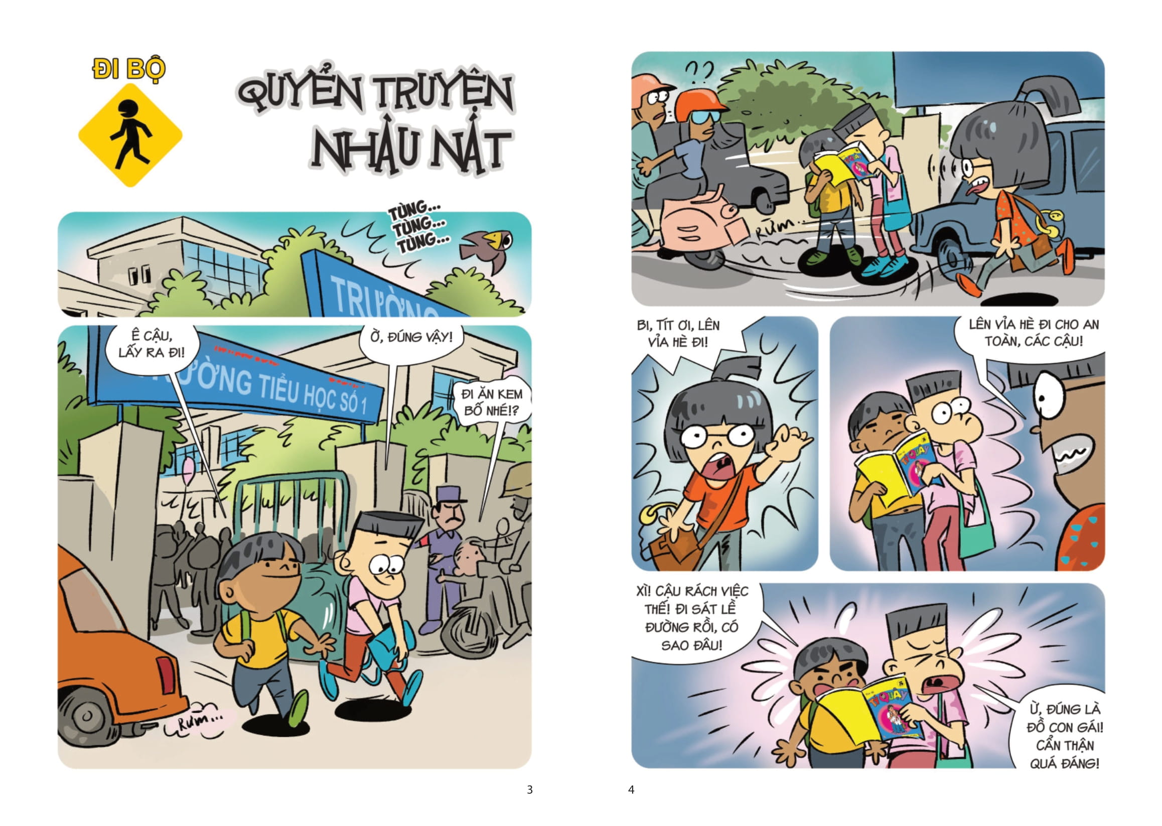 comic kĩ năng sống - dành cho trẻ tiểu học - giao thông an toàn - Ảnh 4