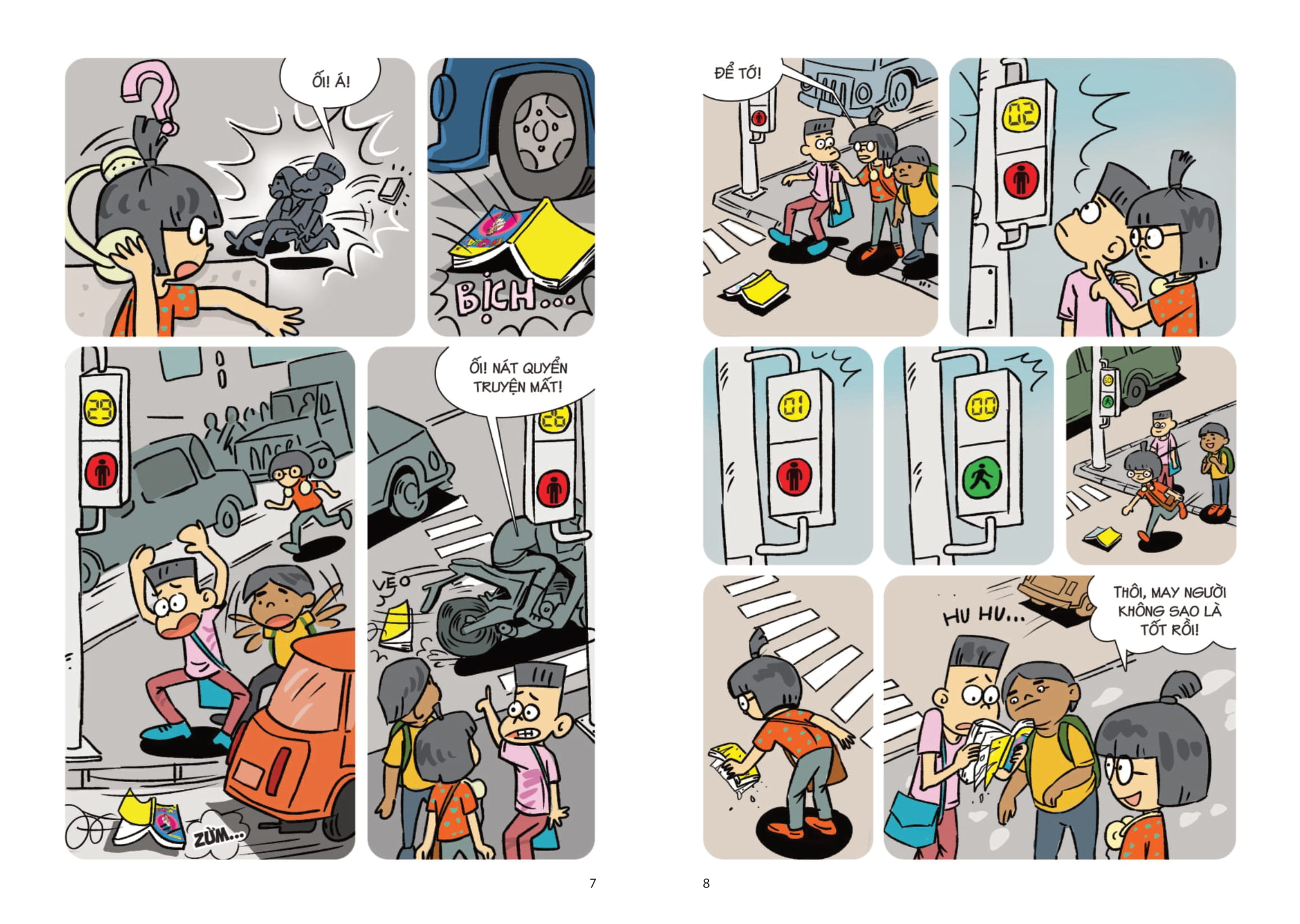 comic kĩ năng sống - dành cho trẻ tiểu học - giao thông an toàn - Ảnh 6