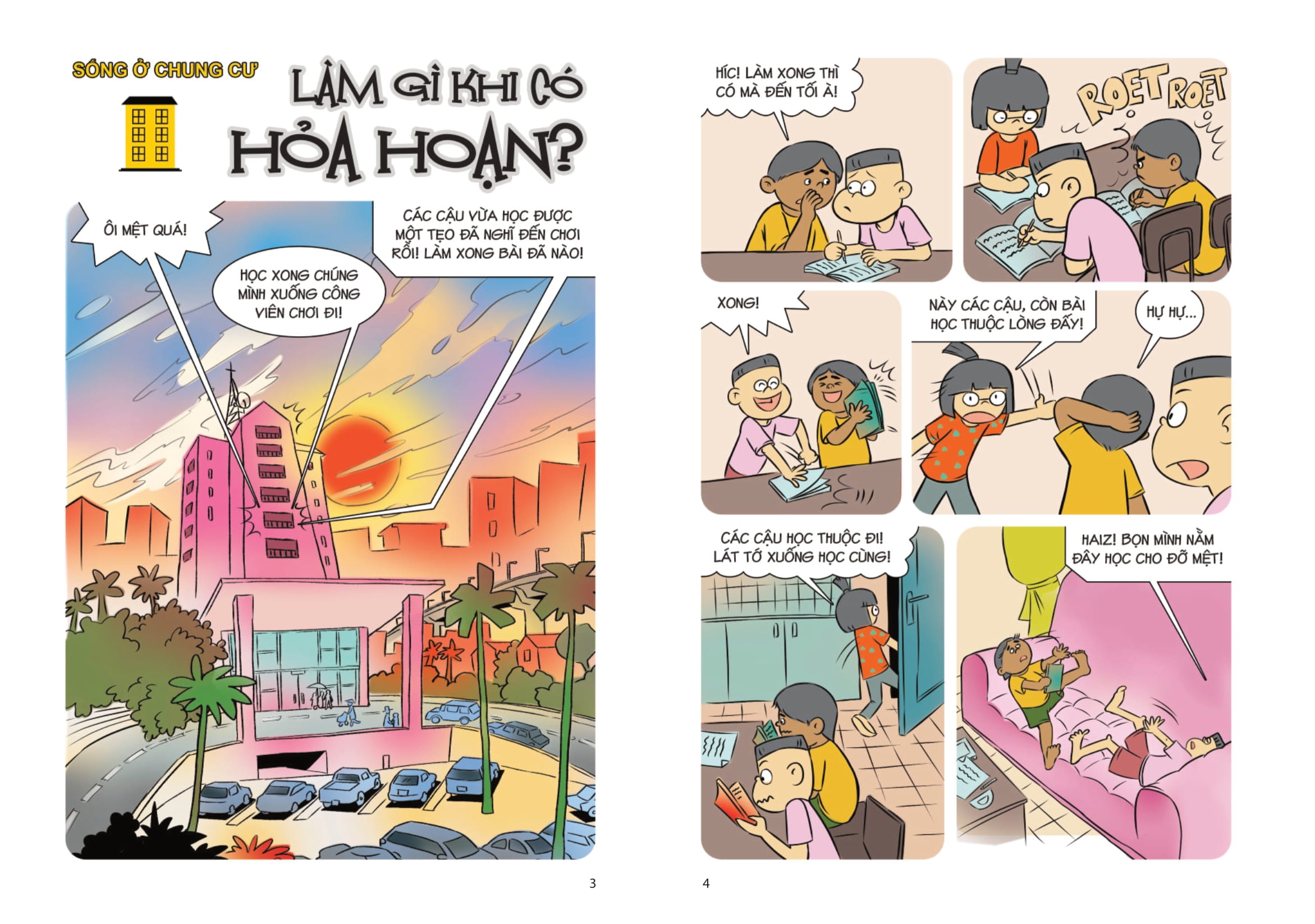 Comic Kĩ Năng Sống - Dành Cho Trẻ Tiểu Học - Thoát Hiểm An Toàn - Ảnh 4