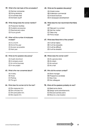 complete toeic listening comprehension (kèm mp3) - Ảnh 17