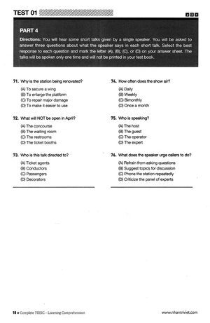 complete toeic listening comprehension (kèm mp3) - Ảnh 18