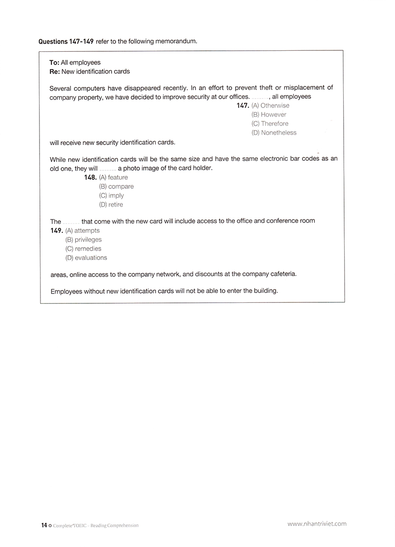 complete toeic reading comprehension - Ảnh 9