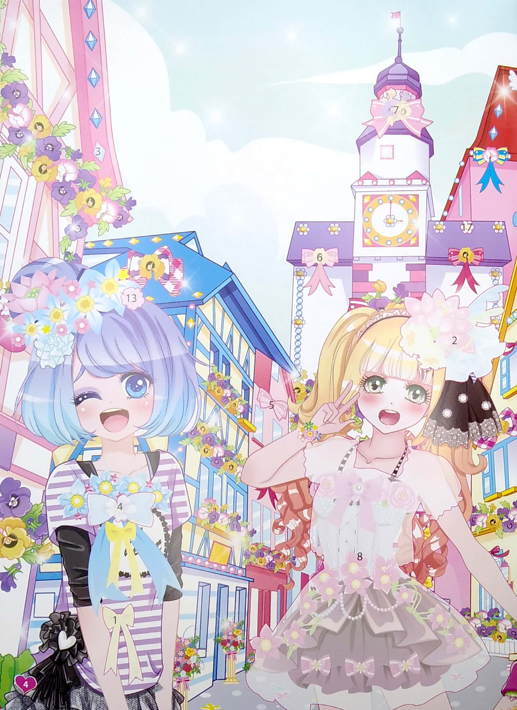 công chúa vương quốc hoa - 1000 hình dán trang phục công chúa - công chúa hoa cúc (tái bản 2023) - Ảnh 4