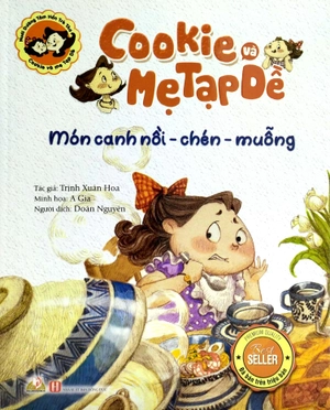 cookie và mẹ tạp dề - món canh nồi - chén - muỗng - Ảnh 2